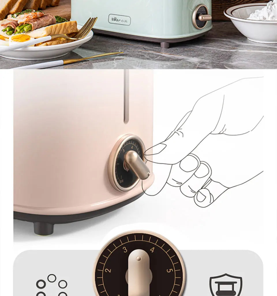 Torradeira Elétrica para Sanduíches e Waffles, Forno Duplo 220V Mini Torradeira com Convecção de Ar Quente para Pães Tostados