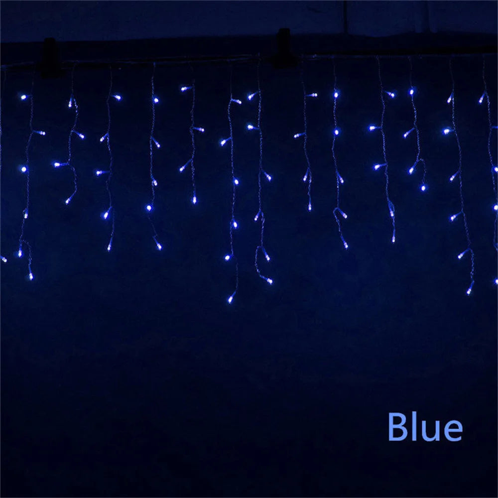Luzes de natal cachoeira decoração ao ar livre 5m droop 0.4-0.6m luzes led cortina luzes da corda festa ggarden beirais decoração