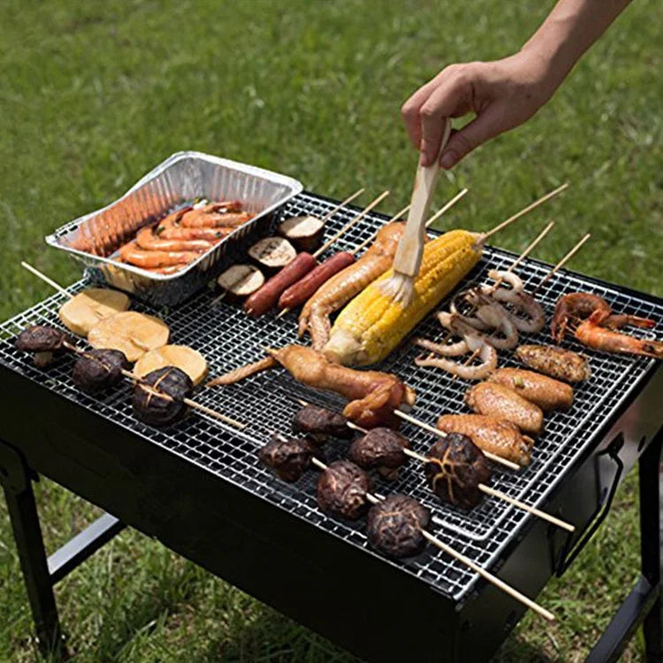 4.0mm Natural Bamboo Skewers in Various Sizes 20cm 25cm 30cm 35cm 40cm 45cm 50cm for Bbq Appetizer Fruit Kabob Grilling Barbecue