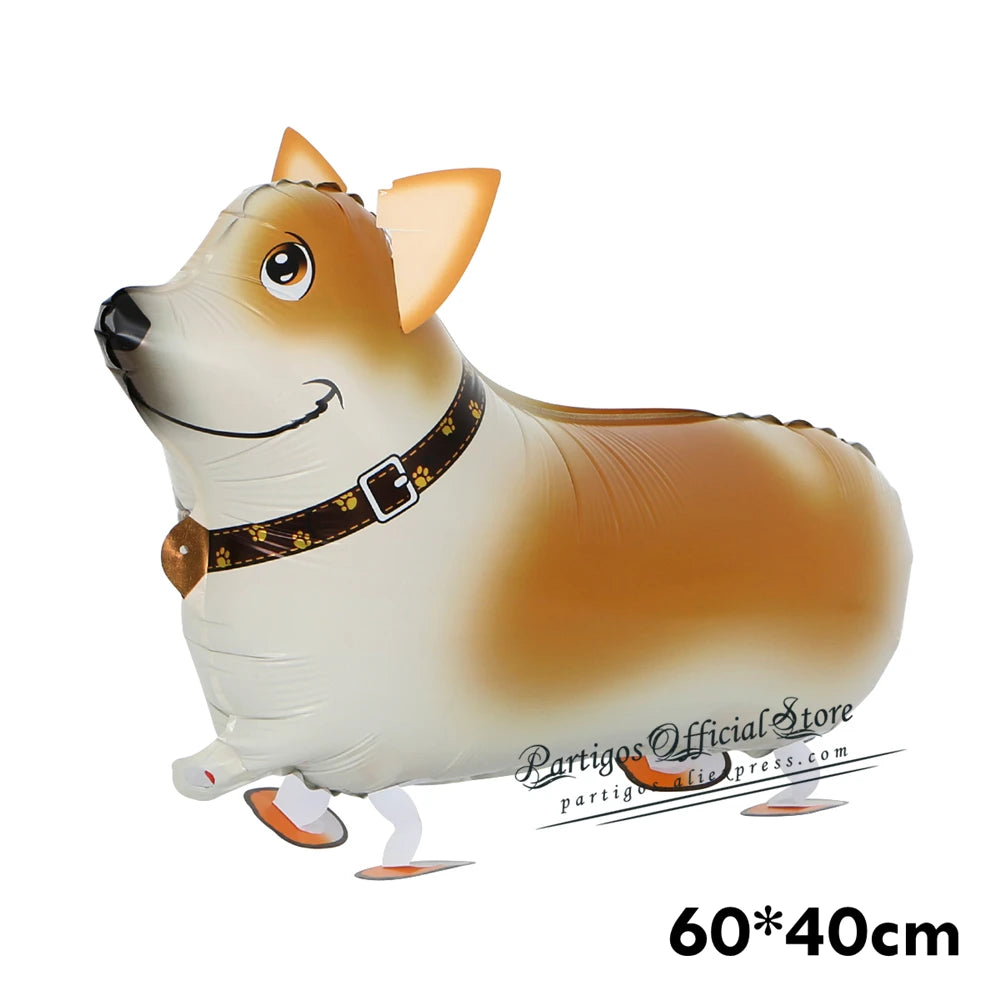 Mixes andando animais balões de hélio bonito gato cão panda dinossauro tigre animal de estimação balões de ar decorações de festa de aniversário crianças e adultos