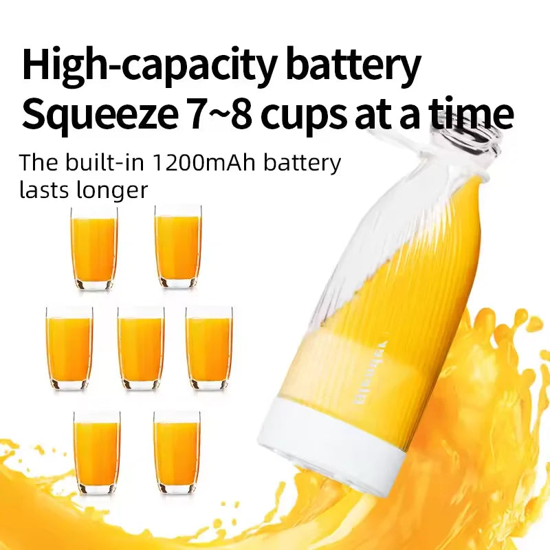 Powerful Mini Cordless Handheld Juicer Cup Blender 6 Blades Variable Speed Mixer Convenient Food Mixing Machine Blending Shaking