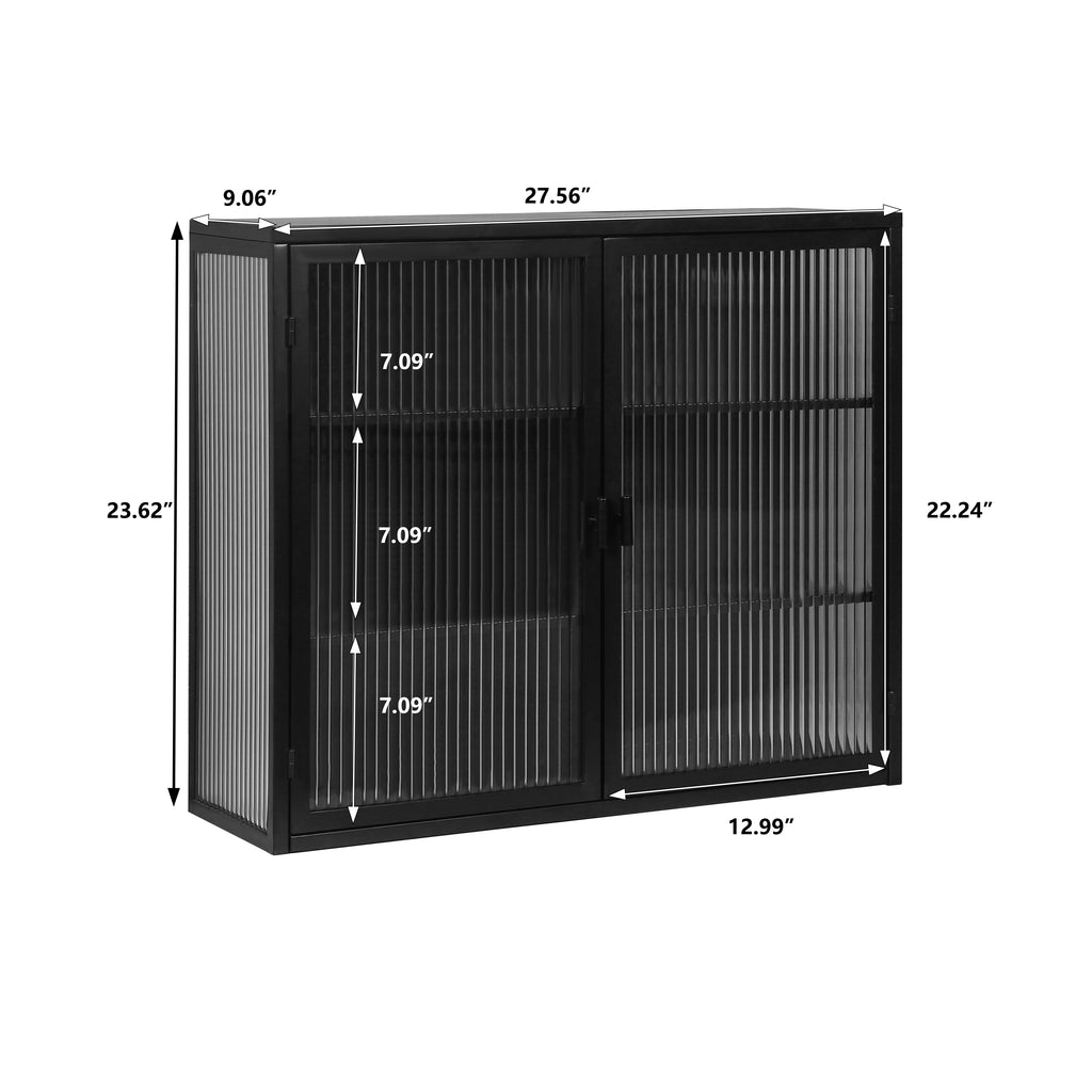 Free Shipping Metal Modern Two-door Sideboard Three-tier Storage Eco-Friendly Durable Home Furniture Kitchen Dining Room