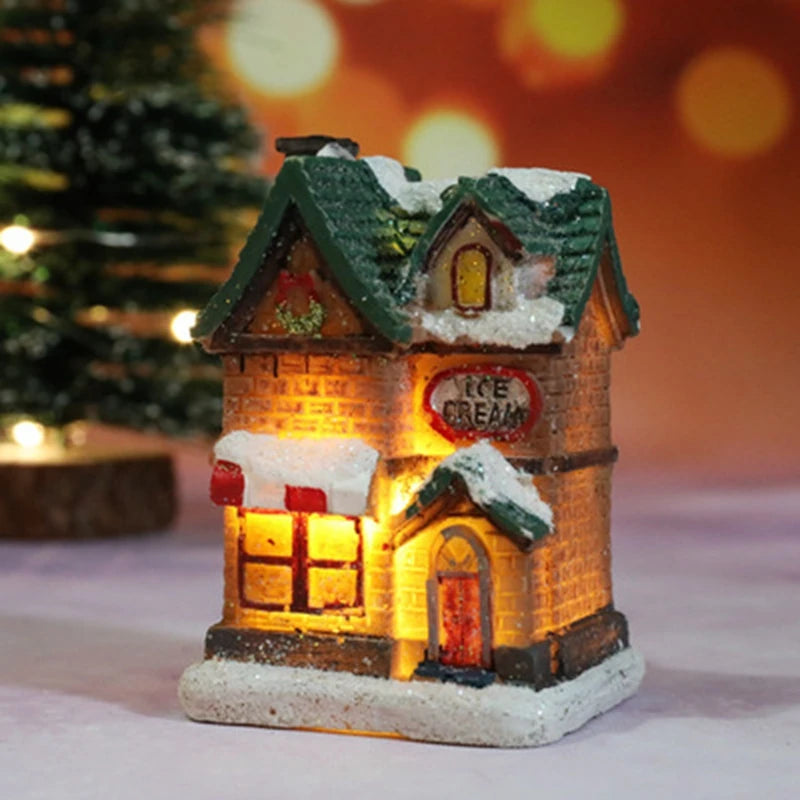 Casa de natal decorações de luz para casa ornamentos crianças presente natal ano novo 2025 navidad decoração quarto luz da noite com bateria