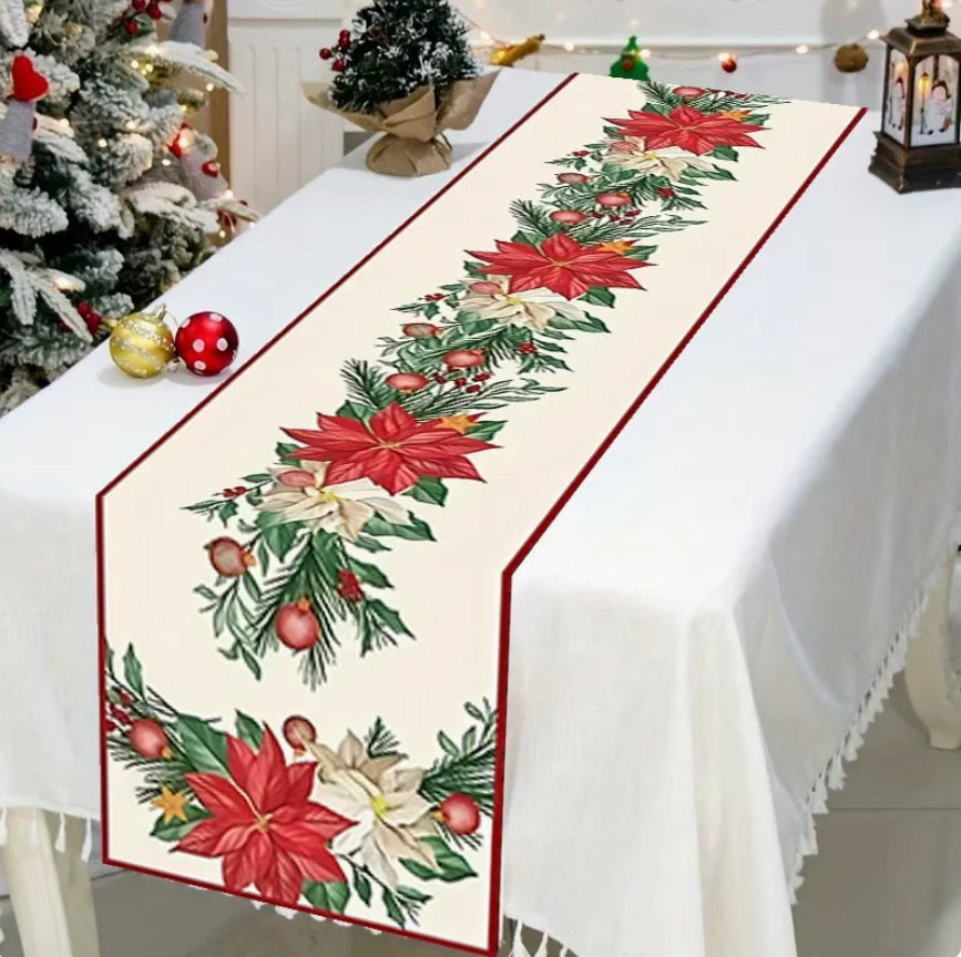 2026 Christmas Table Runner Christmas Decoration for Home Tablecloth Navid Noel Xmas Gifts New Year Natal Drop Shipping