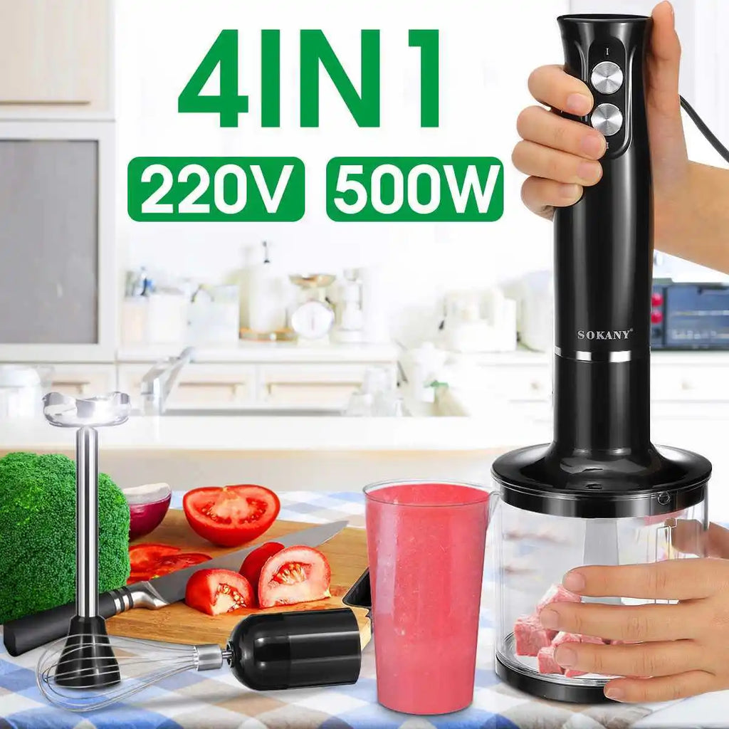 Home Mixer Mini Grinder Portable 4 in 1 Blender Electric Baby Food Blender Food Mixer  Fruit Juice Blender