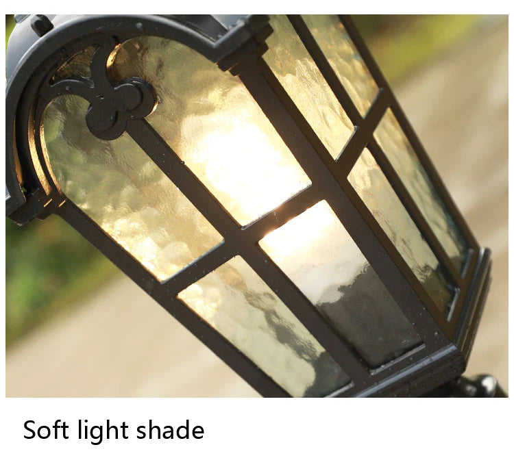 Luzes de LED para Jardim ao Ar Livre, Estilo Vintage Europeu, Impermeáveis IP54, 80CM, Lâmpadas Pretas E27 para Iluminação de Paisagismo em Jardins e Quintais AC85-265V