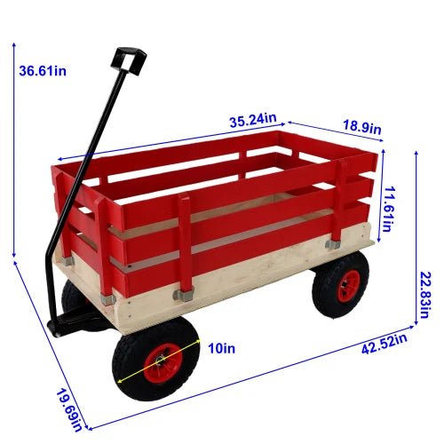 US Stock Fresh Household Trolley ,Portable Cart for Toy Transportation, Garden Tools, and Outdoor Use