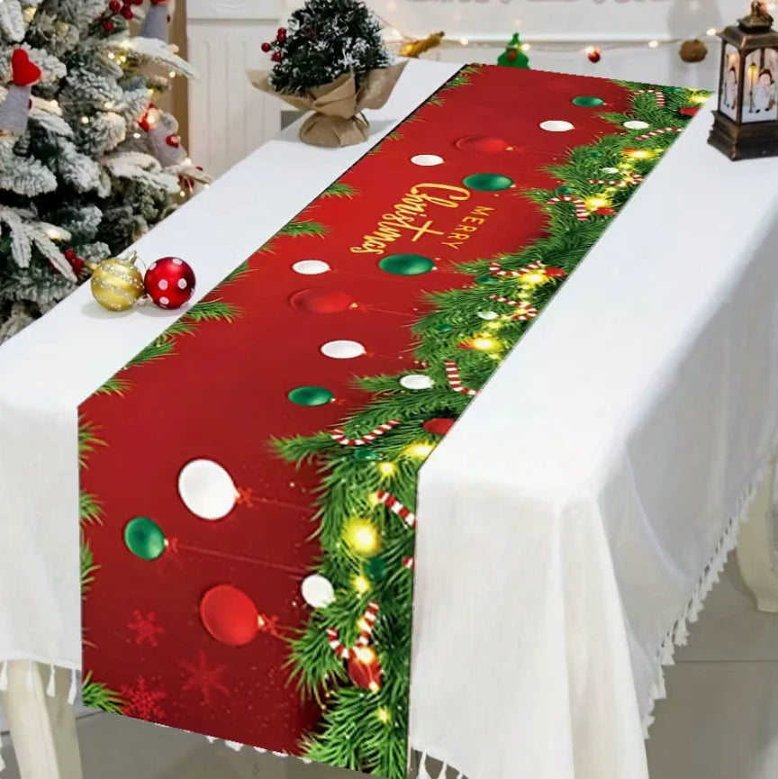 2026 Christmas Table Runner Christmas Decoration for Home Tablecloth Navid Noel Xmas Gifts New Year Natal Drop Shipping