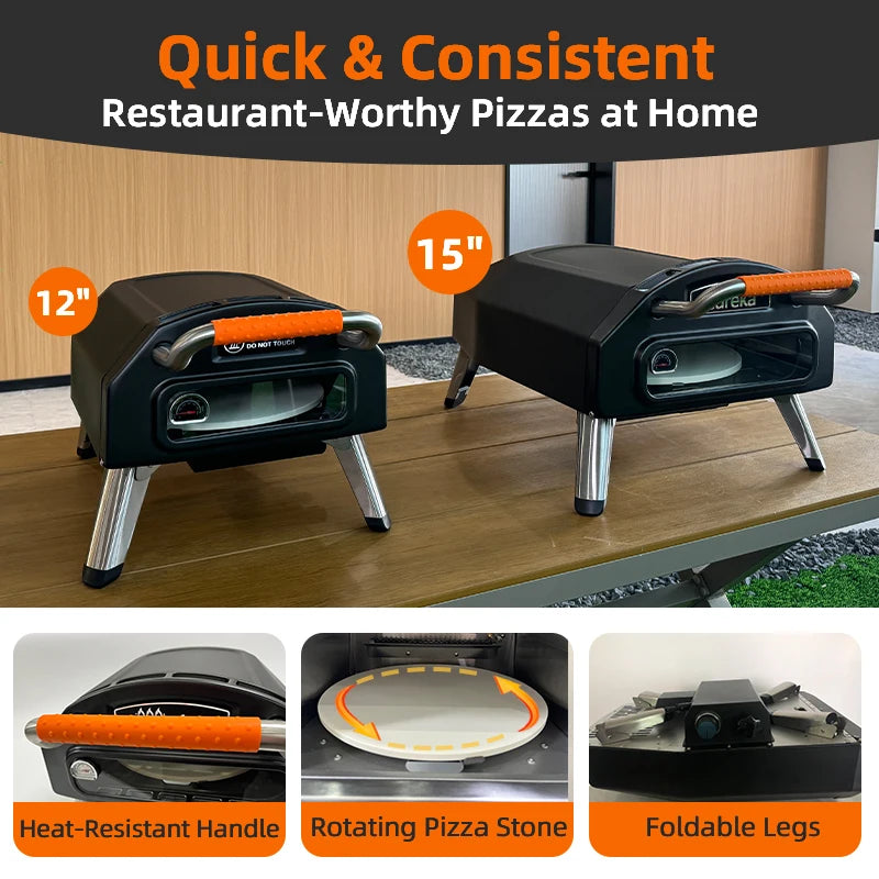 15 Inch Rotating Propane Lpg Burner Large Pizza Oven Gas