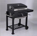 Charcoal Bbq Grill and Smoker Trolley Barrel Smoker Bbq Grills with Side Table
