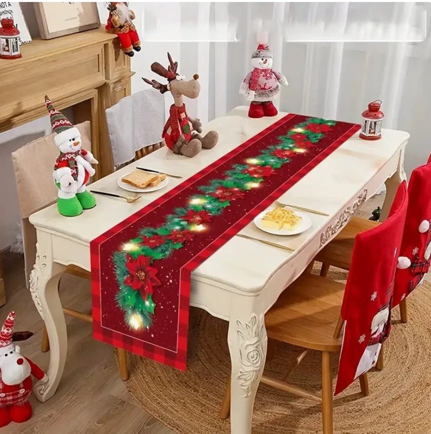 2026 Christmas Table Runner Christmas Decoration for Home Tablecloth Navid Noel Xmas Gifts New Year Natal Drop Shipping
