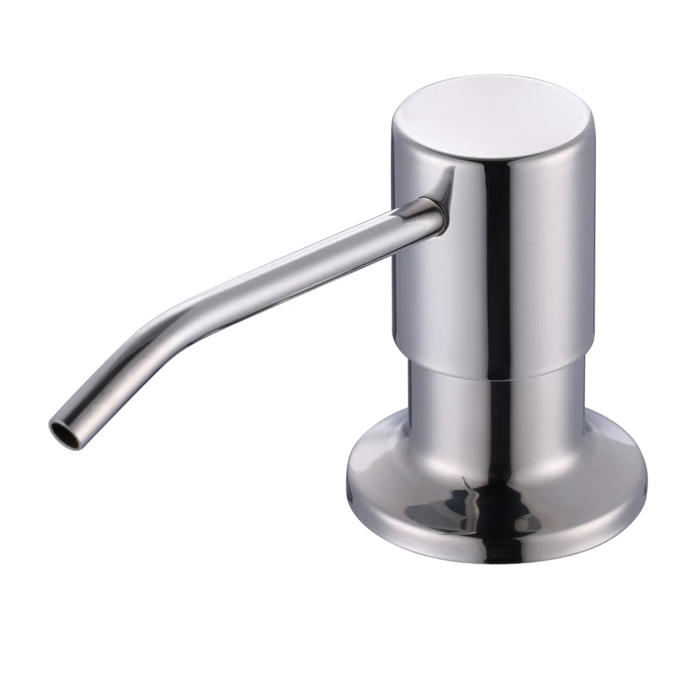Top Refill Kitchen Sink Soap Dispenser, Stainless Steel Countertop Pump with Large Bottle Chrome Kitchen Hand Lotion Dispenser