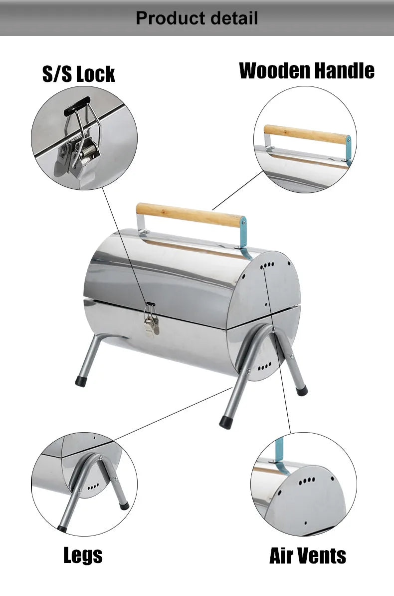 Portable Outdoor Mini BBQ Grills Stainless Steel BBQ Grills Charcoal High Quality BBQ Grill