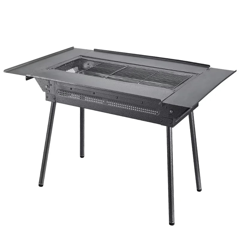 Outdoor Stainless Steel Folding Barbecue Grill New Thickened Household Charcoal Barbecue BBQ Grill for Camping Travel BBQ Grill