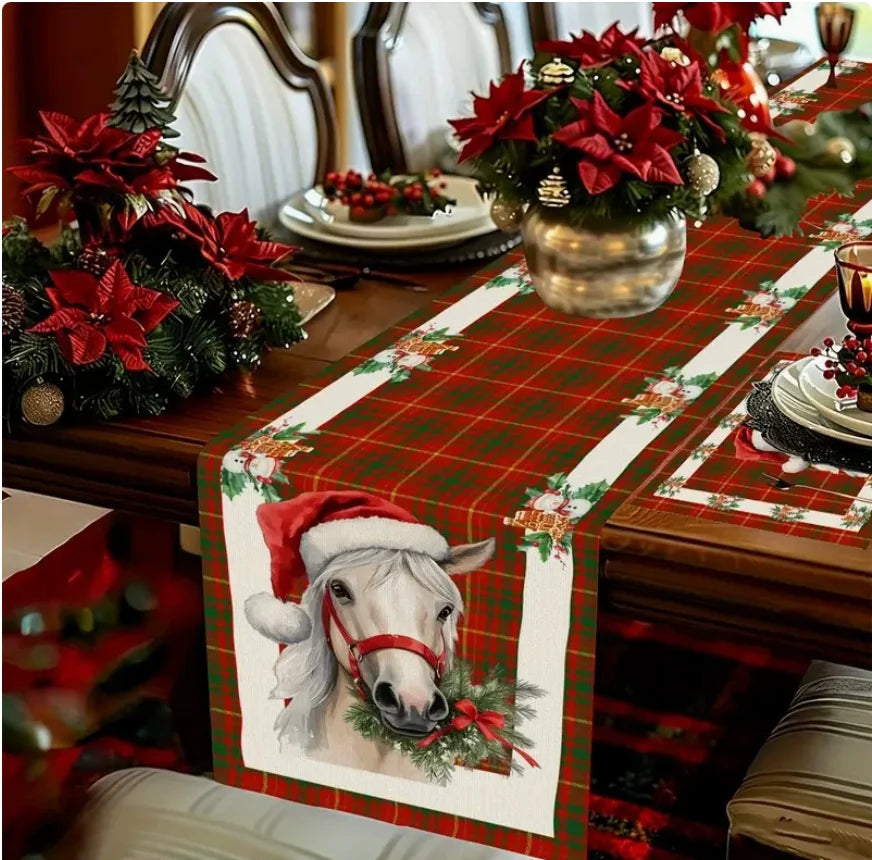 2026 Christmas Table Runner Christmas Decoration for Home Tablecloth Navid Noel Xmas Gifts New Year Natal Drop Shipping