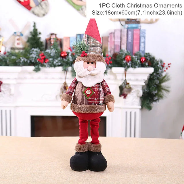 Ornamentos de boneca de natal feliz natal decorações para casa 2025 decoração de natal presentes navidad natal noel decoração de ano novo 2026 presentes