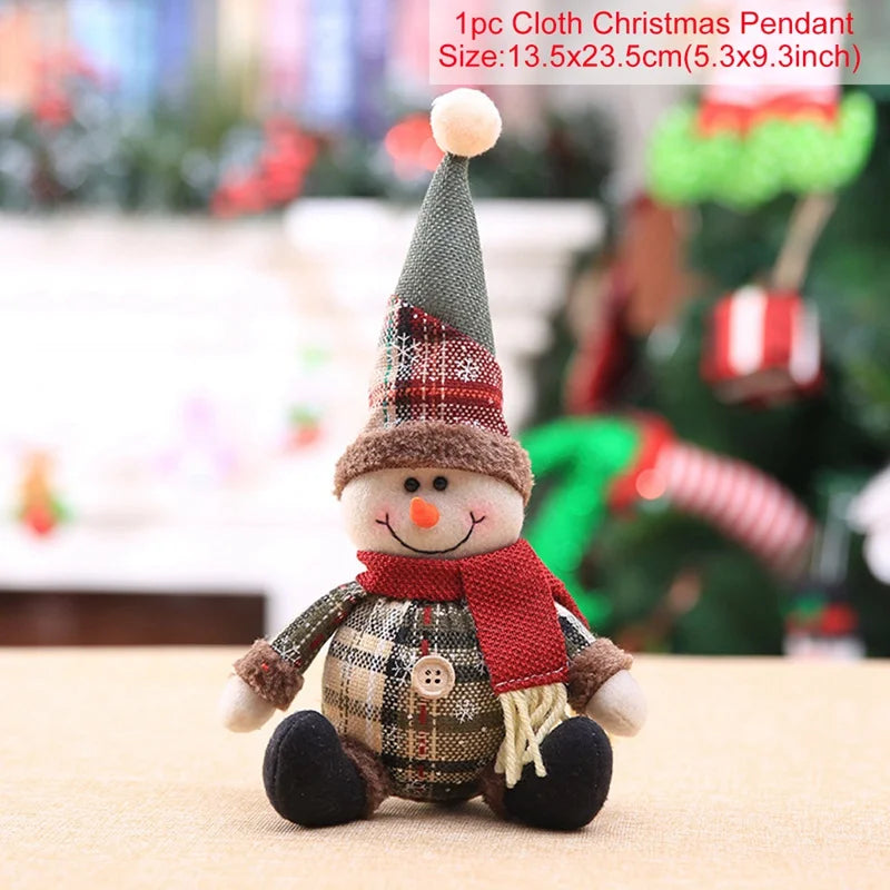 Ornamentos de boneca de natal feliz natal decorações para casa 2025 decoração de natal presentes navidad natal noel decoração de ano novo 2026 presentes