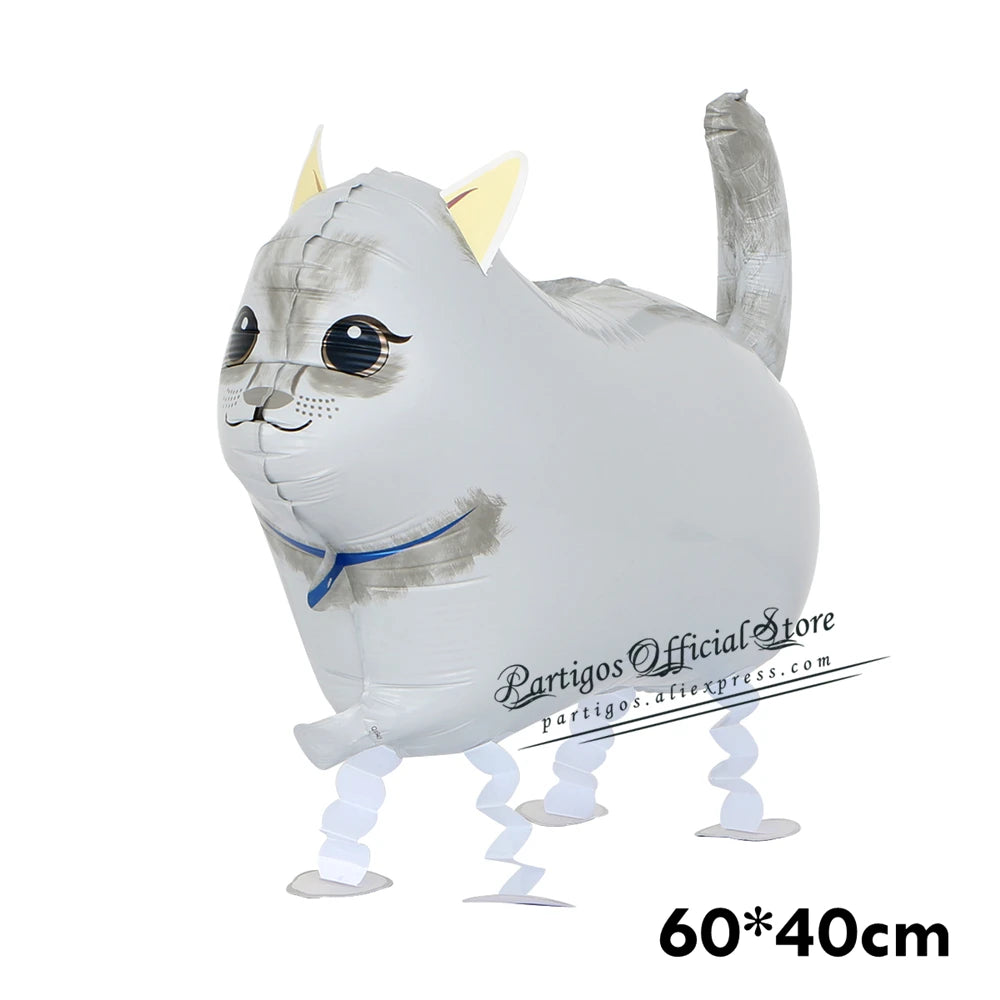 Mixes andando animais balões de hélio bonito gato cão panda dinossauro tigre animal de estimação balões de ar decorações de festa de aniversário crianças e adultos