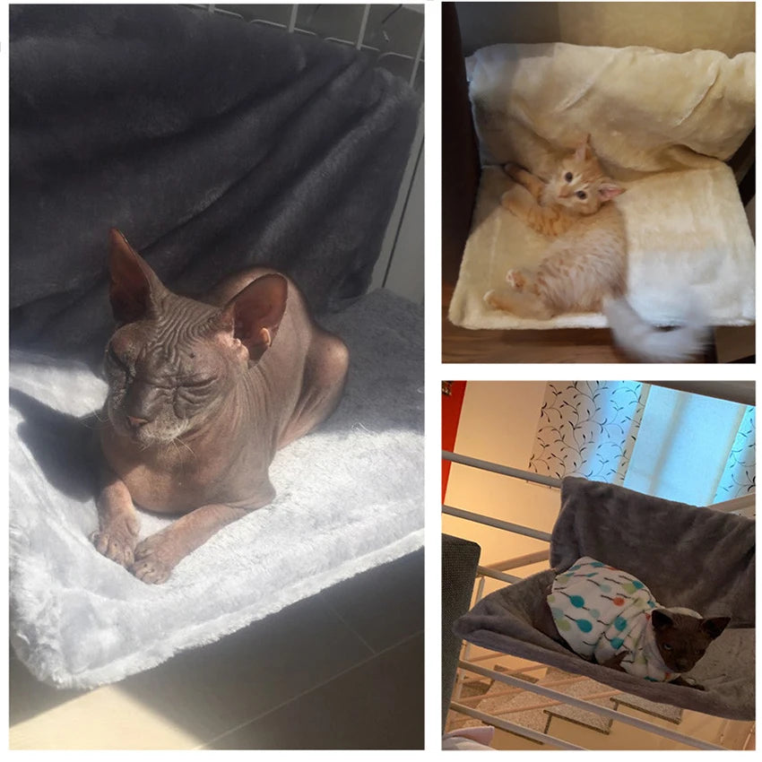 Hammock Suspenso Removível para Pet, Cama para Banco do Radiador, Ninho de Gatinho, Forte Estrutura De Metal Durável, Acessórios De Gato