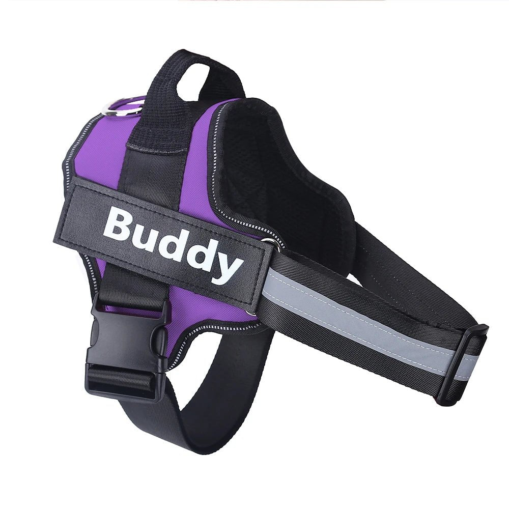 Coleira Peitoral Personalizada para Cães, Sem Puxões, Refletiva e Respirável, Colete para Cães Pequenos e Grandes, Acessórios para Passeio e Treinamento ao Ar Livre - Kasa & Pet