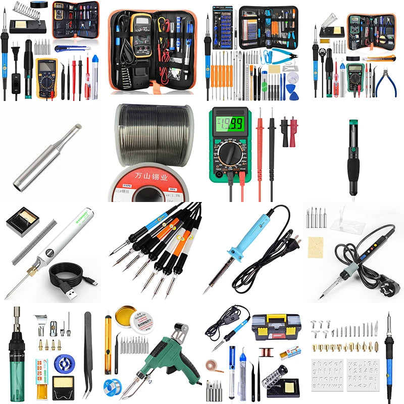 Dropshipping 60W Soldaring Soldering Iron DIY Professional Set Wood Burning Kit Ferro De Solda  Electric Soldering Iron