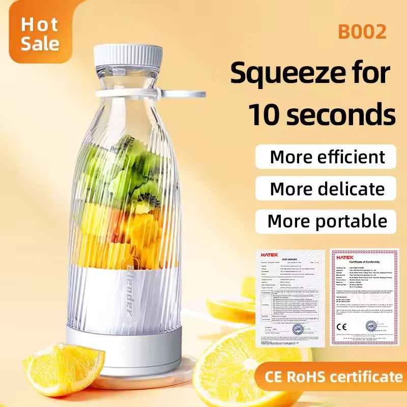 Powerful Mini Cordless Handheld Juicer Cup Blender 6 Blades Variable Speed Mixer Convenient Food Mixing Machine Blending Shaking