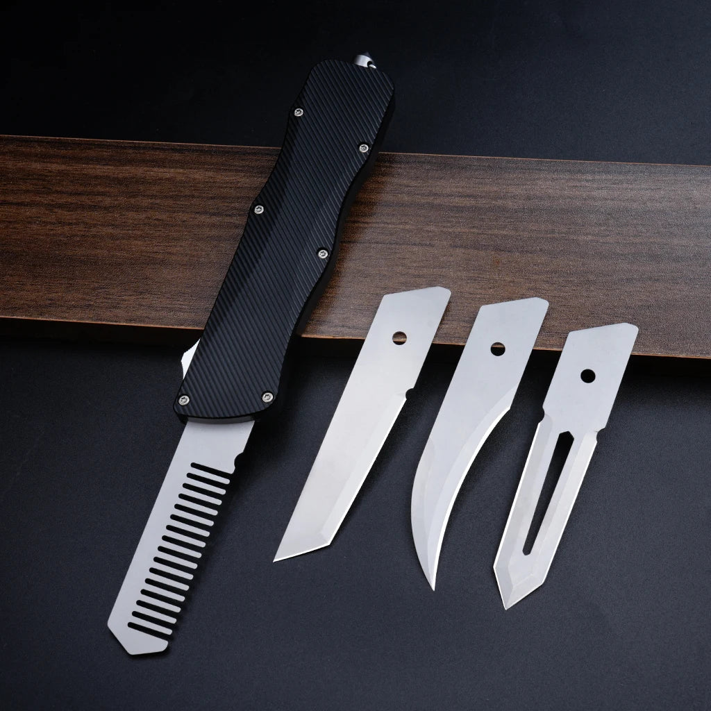 TGZUO Aluminum Alloy Folding Knife with Window Breaker Tactical EDC Pocket Knife Outdoor Emergency Survival Hunting Tool