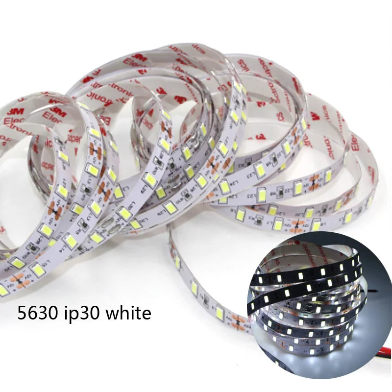 1/2/3/4/5m de alta qualidade conduziu a luz tira 5630 smd 12v fita lâmpada super brilhante led diodo fita decoração para casa led string Kasa & Pet