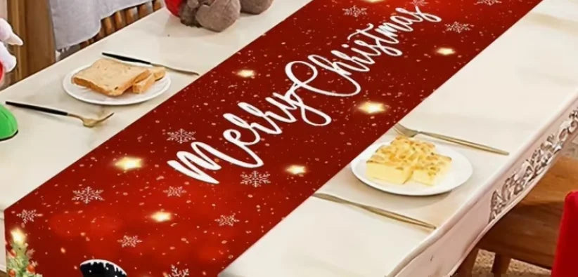 2026 Christmas Table Runner Christmas Decoration for Home Tablecloth Navid Noel Xmas Gifts New Year Natal Drop Shipping
