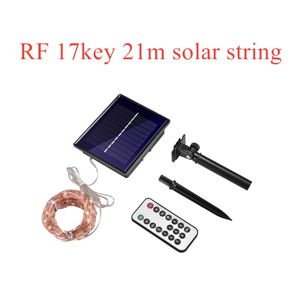 Led ao ar livre solar lamps10m/20m/30m/50m leds luzes da corda de fadas feriado festa natal guirlandas jardim solar à prova dwaterproof água luz