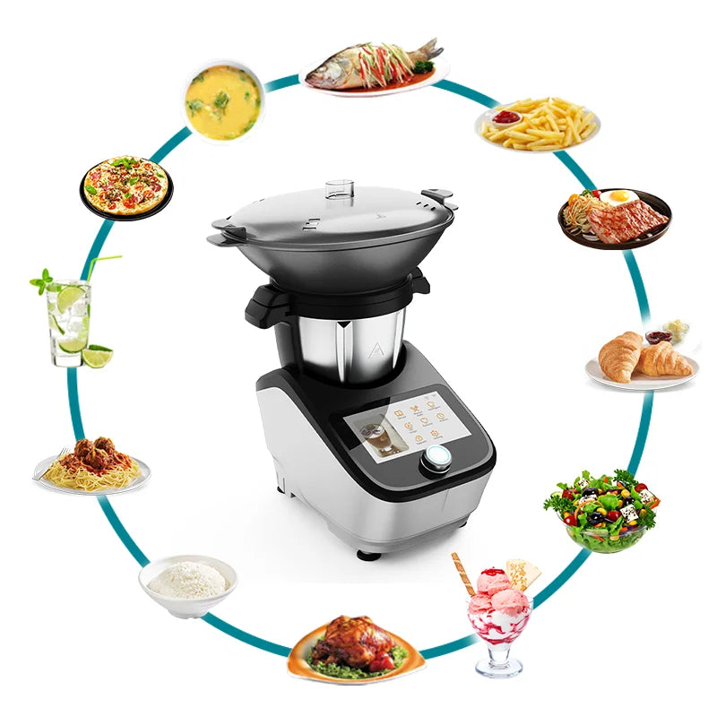 Cooking Food Smart Multifunctional Food Processor,WiFi Built-In,All in 1,Blending,Steaming,Weighing,Mixing,Robot De Cocina