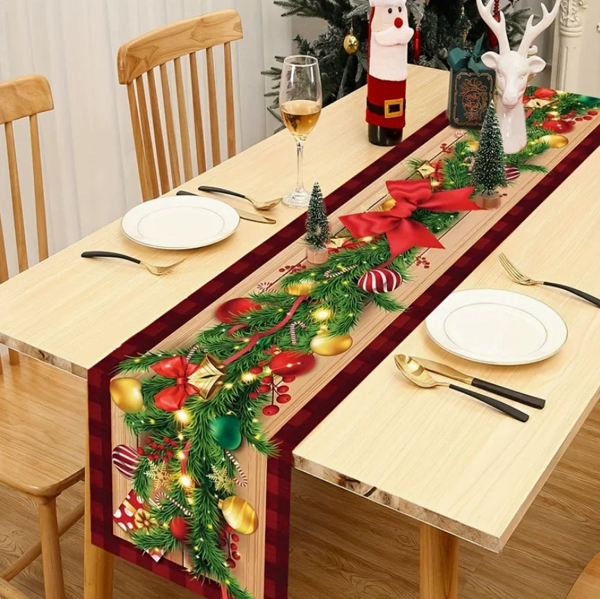 2026 Christmas Table Runner Christmas Decoration for Home Tablecloth Navid Noel Xmas Gifts New Year Natal Drop Shipping