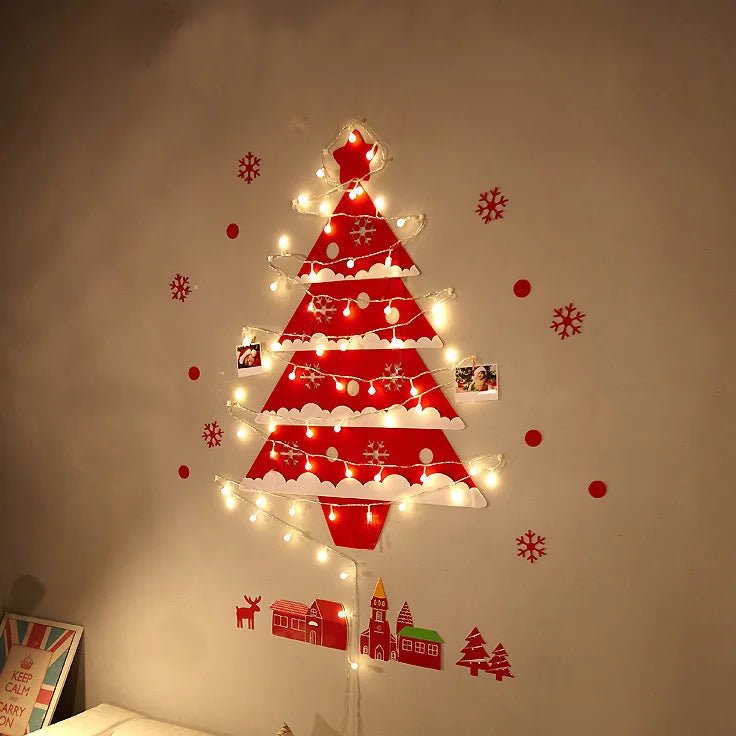 Árvore de Natal Criativa com Luzes, Enfeites de Natal DIY, Árvore de Natal Iluminada, Enfeites de Natal, Árvore Feliz - Kasa & Pet