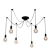 In Stock USA 6-Light Black Industrial Spider Pendant Light Adjustable Hanging Ceiling Light Fixture for Dining Room Kitchen
