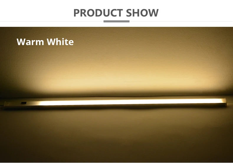 Barra de Luz LED em Perfil de Alumínio 30cm 40cm 50cm Iluminação Interna Luminária para Cozinha Armário Decoração de Natal Luzes de Fundo para Parede