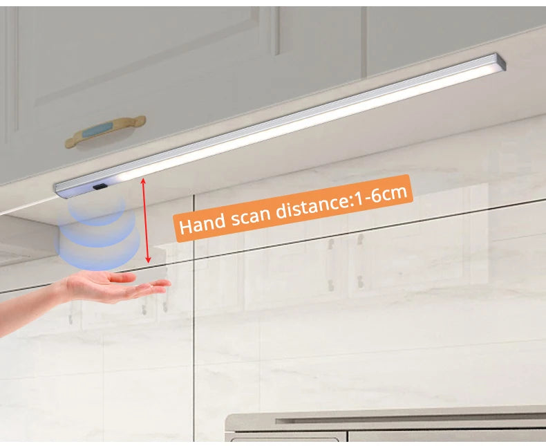 Barra de Luz LED em Perfil de Alumínio 30cm 40cm 50cm Iluminação Interna Luminária para Cozinha Armário Decoração de Natal Luzes de Fundo para Parede