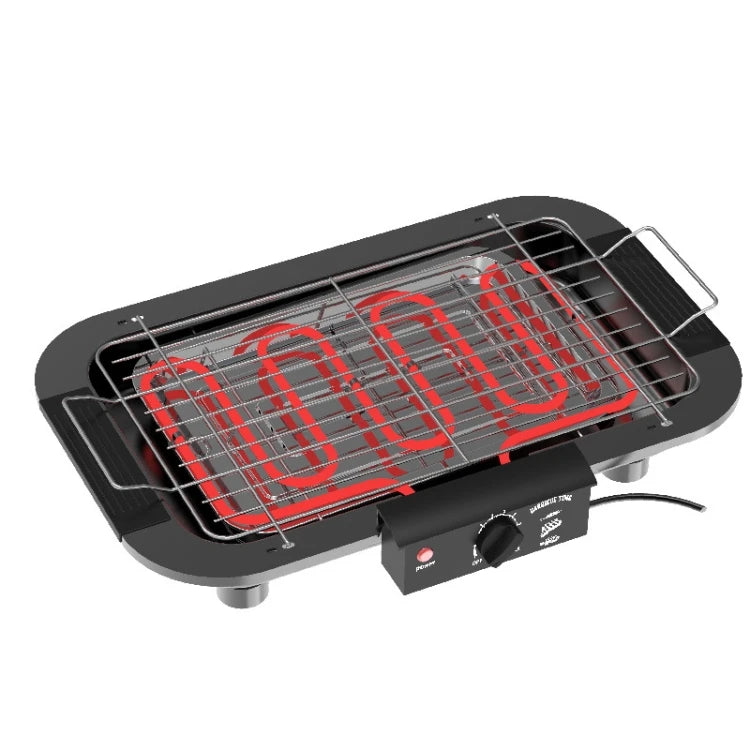 Good Quality1800W Electric Grill Home BBQ Grill, EU Plug(Red)