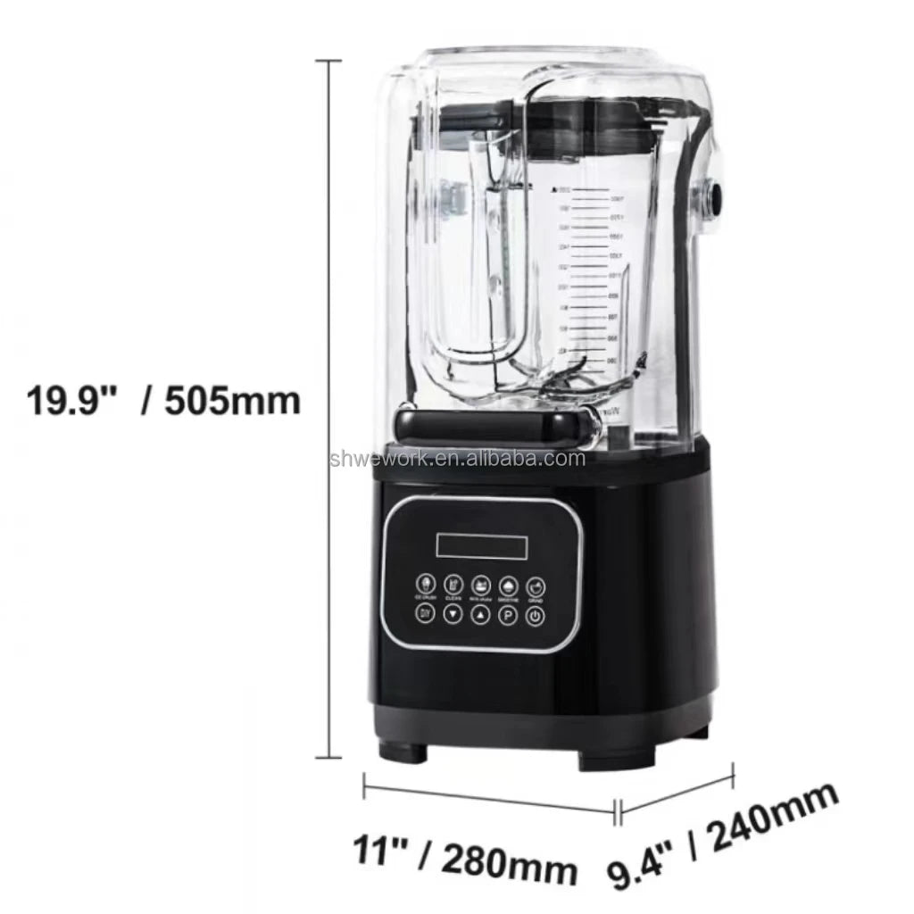 Professional Blender with Shield Commercial Countertop Blenders 9 Speed & 5 Functions Blender for Shakes Smoothies Peree