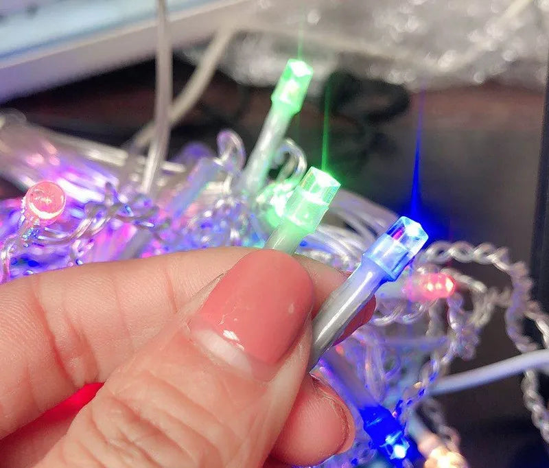 Decoração de natal 2024/2025 luzes de cortina led de gelo para queda ao ar livre 0.4/0.5/0.6m luzes de natal para casa ano novo 2025