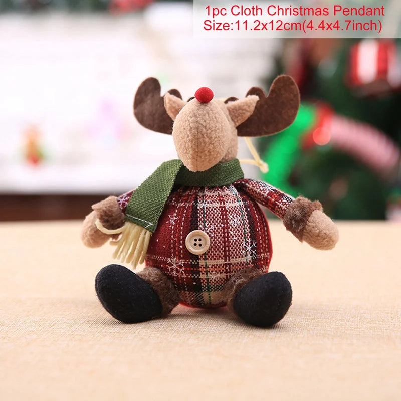 Ornamentos de boneca de natal feliz natal decorações para casa 2025 decoração de natal presentes navidad natal noel decoração de ano novo 2026 presentes