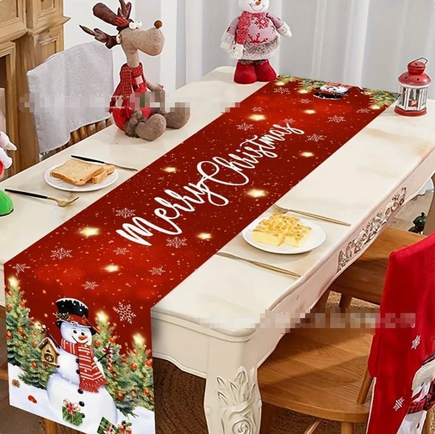 2026 Christmas Table Runner Christmas Decoration for Home Tablecloth Navid Noel Xmas Gifts New Year Natal Drop Shipping