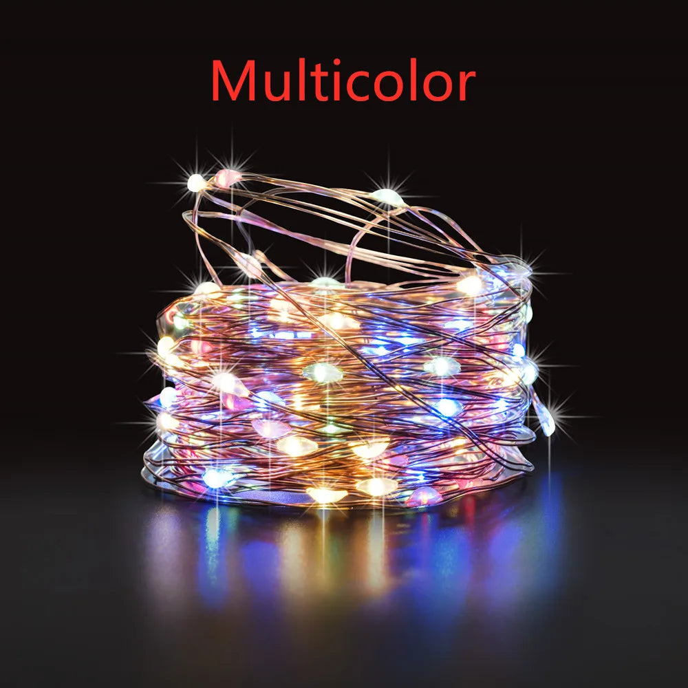 Led ao ar livre solar lamps10m/20m/30m/50m leds luzes da corda de fadas feriado festa natal guirlandas jardim solar à prova dwaterproof água luz