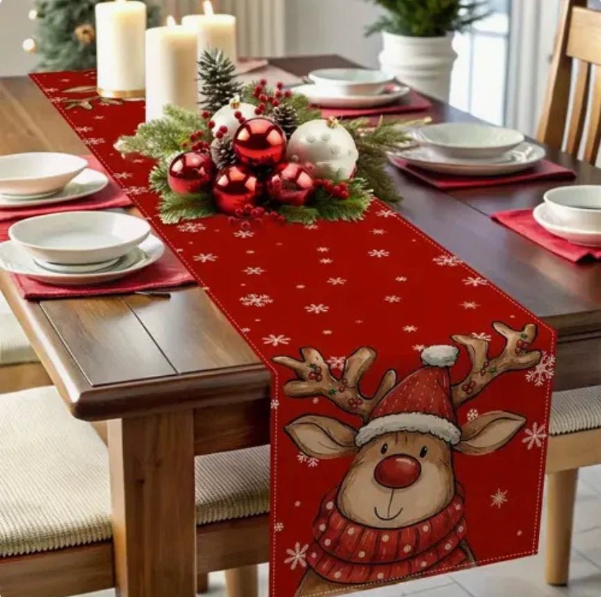 2026 Christmas Table Runner Christmas Decoration for Home Tablecloth Navid Noel Xmas Gifts New Year Natal Drop Shipping