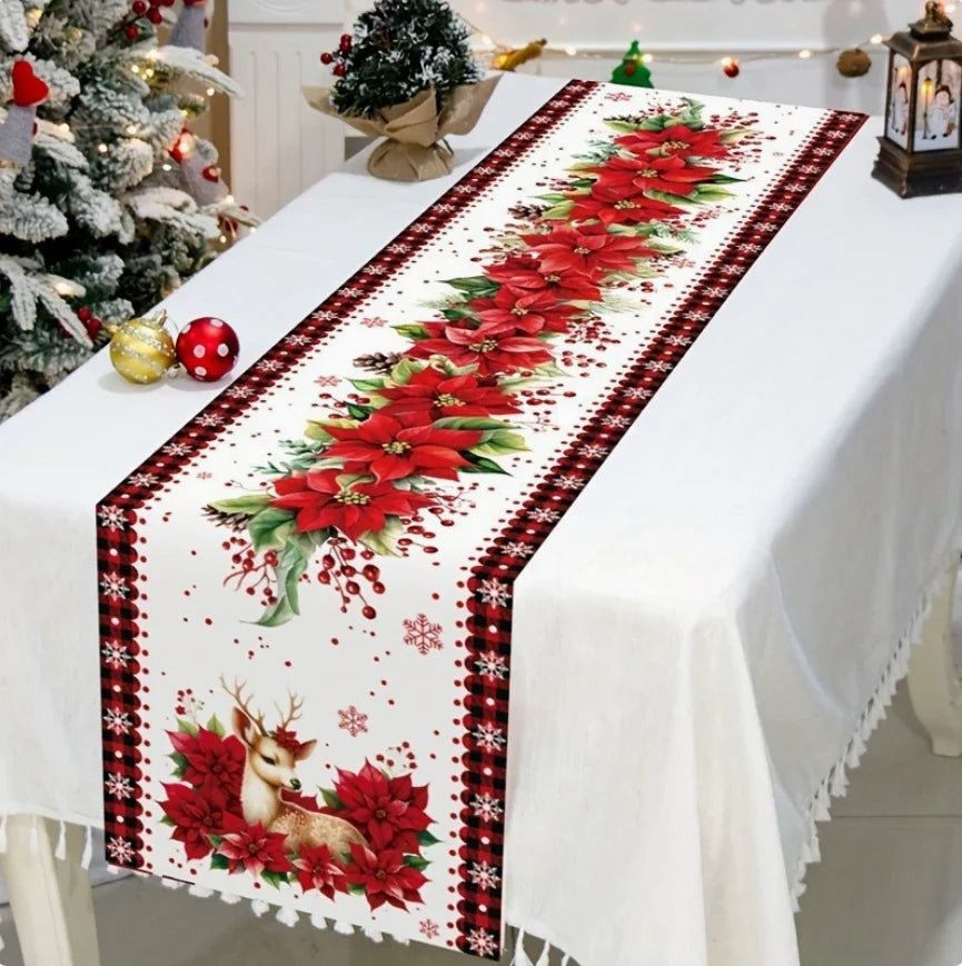 2026 Christmas Table Runner Christmas Decoration for Home Tablecloth Navid Noel Xmas Gifts New Year Natal Drop Shipping