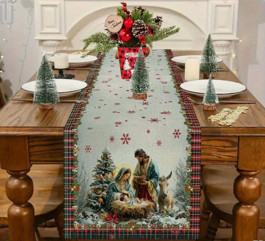 2026 Christmas Table Runner Christmas Decoration for Home Tablecloth Navid Noel Xmas Gifts New Year Natal Drop Shipping