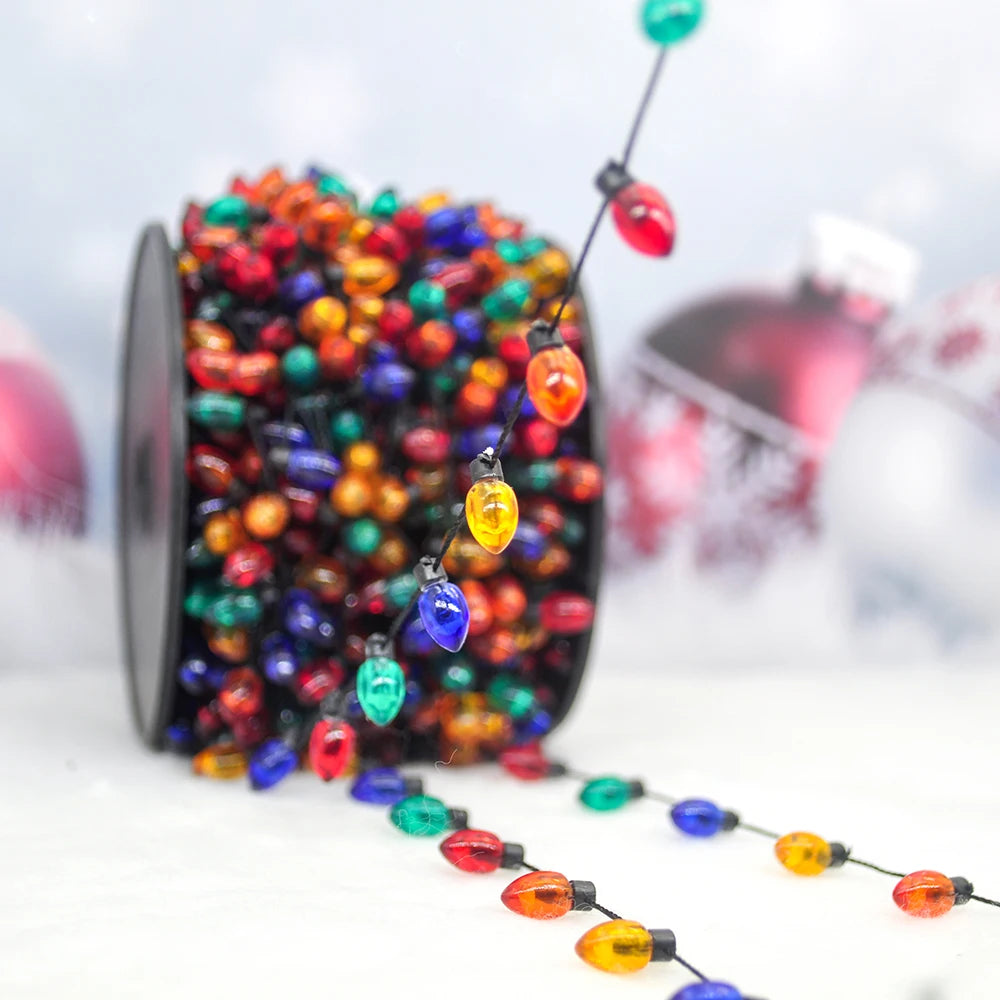Árvore de Natal Decoração Lâmpada Colorida Guirlanda Pendurada Luz Corda, Festa de Casamento DIY, Xmas Home Ano Novo, Quente, 5m