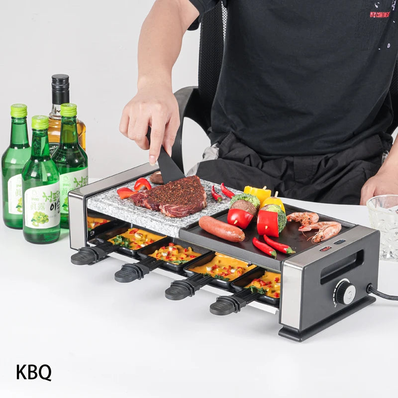 Certified CE CB Indoor Electric BBQ Grill Nonstick Smokeless Vertical Barbecue Griddle Detachable Plate Stainless Steel