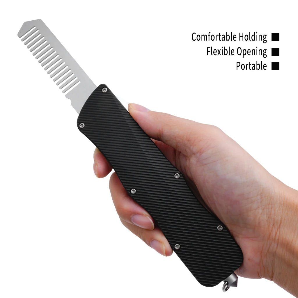 TGZUO Aluminum Alloy Folding Knife with Window Breaker Tactical EDC Pocket Knife Outdoor Emergency Survival Hunting Tool