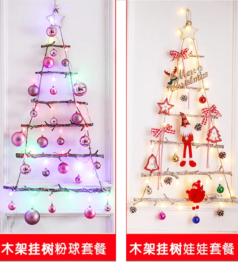 Árvore de Natal Criativa com Luzes, Enfeites de Natal DIY, Árvore de Natal Iluminada, Enfeites de Natal, Árvore Feliz