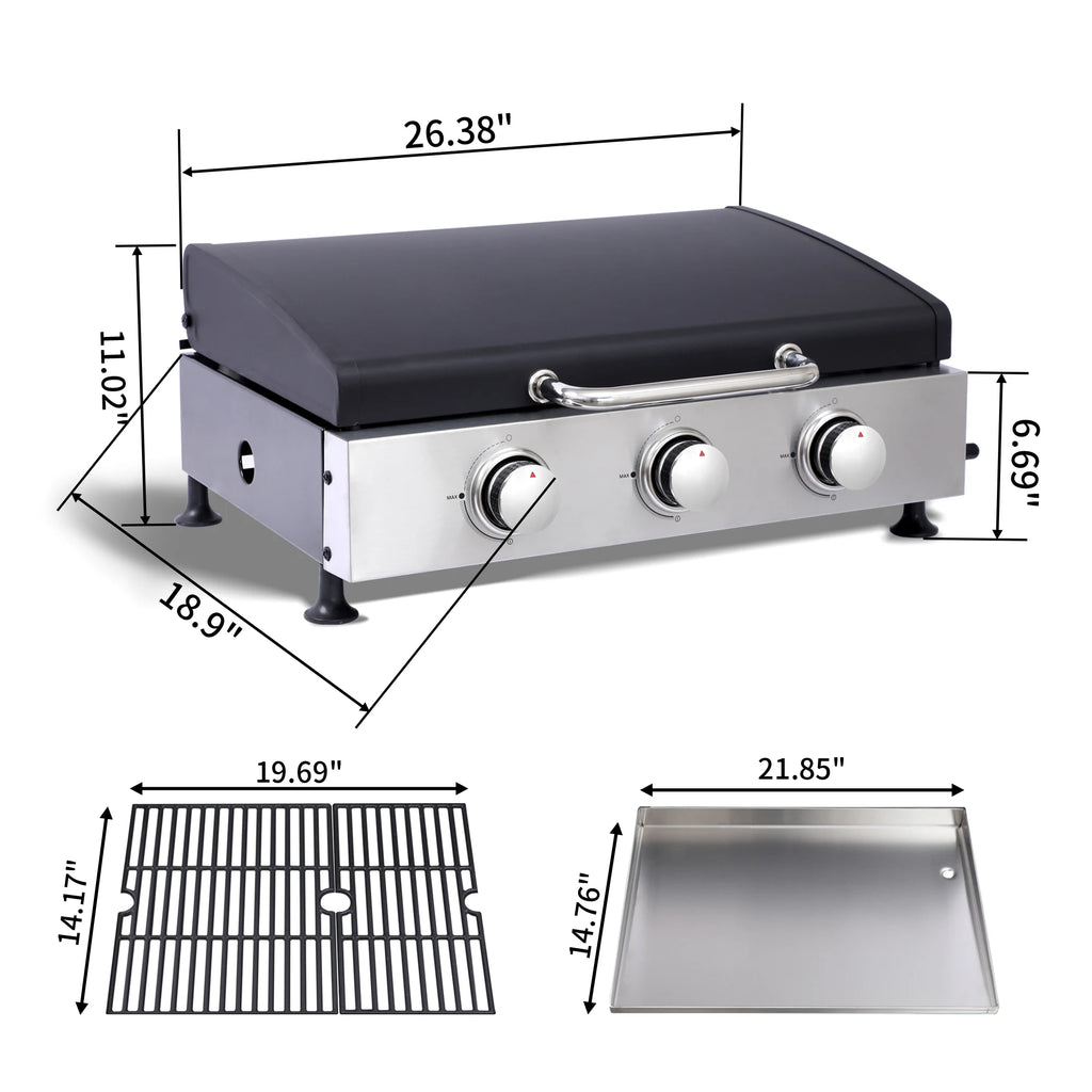 [USA Warehouse] Free Shipping 3 BURNER GAS GRILL Shipped From US Local Warehouse Dropshipping Support